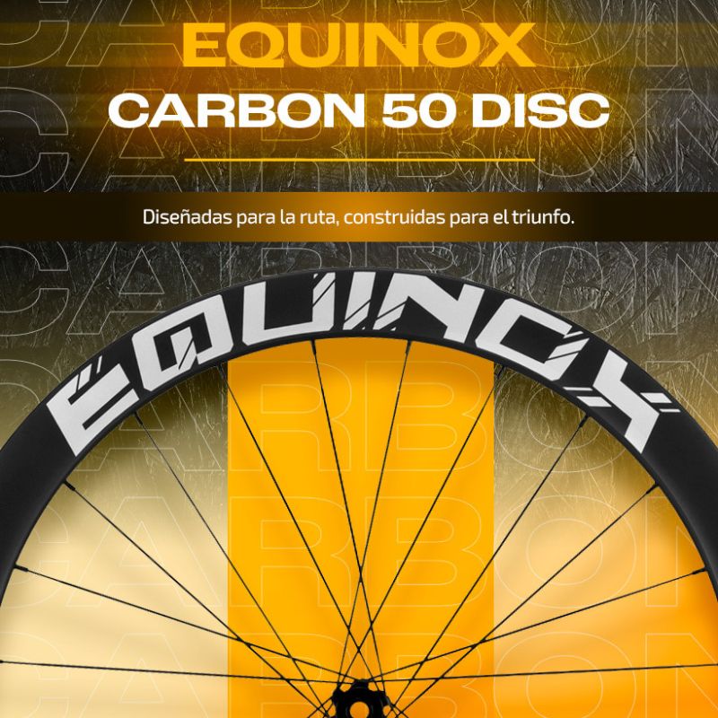 Ruedas de Carbono Equinox RD10 Aro 700 Perfil 50 Disc