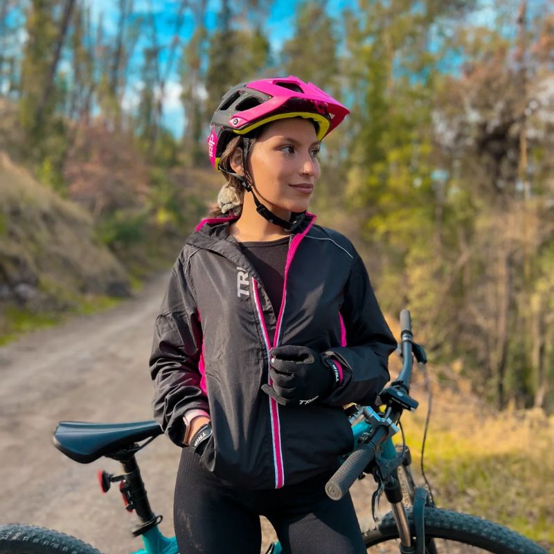 Casco de Ciclismo Trip Black Pink Talla S/M (55-58cm)