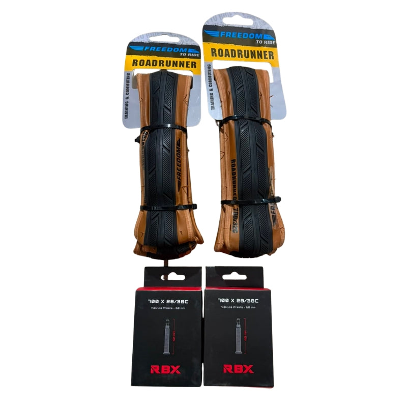 Pack Par de Neumáticos Freedom 700x32c + Par de cámaras 32c