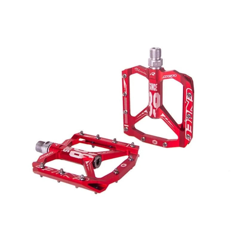 Pedales Aluminio Enlee Rojo