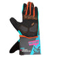 Guantes Trip Largos Celeste con Naranjo M