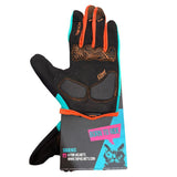 Guantes Trip Largos Celeste con Naranjo M