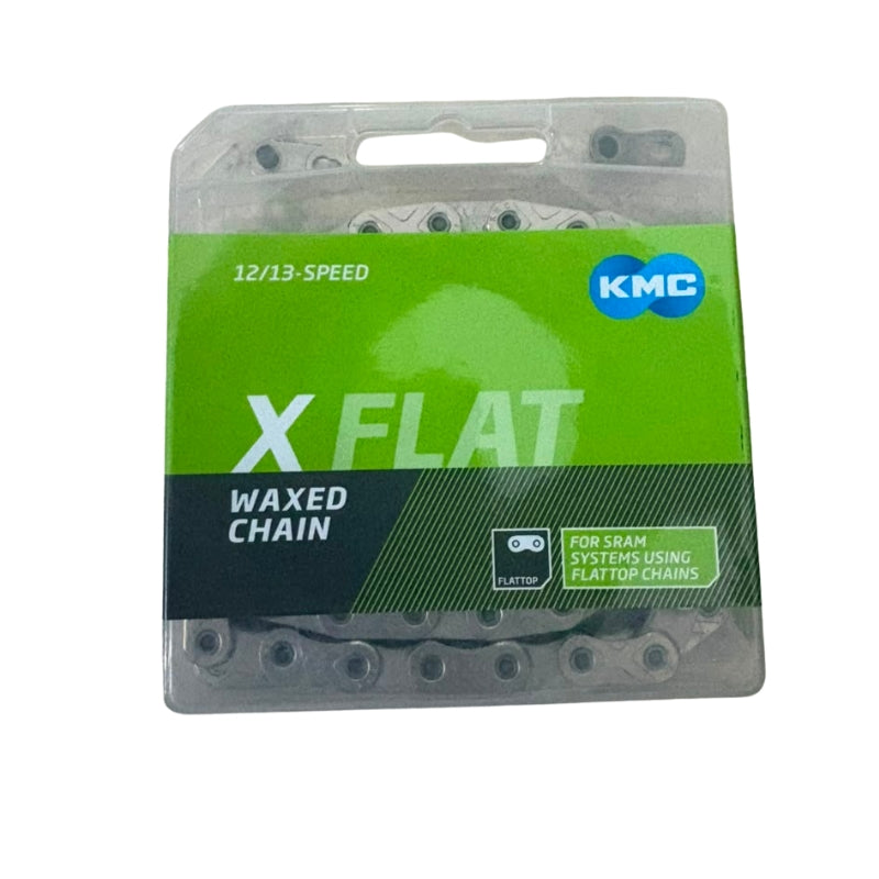 Cadena 12v KMC Flatop Wax Plata/Negro Sram