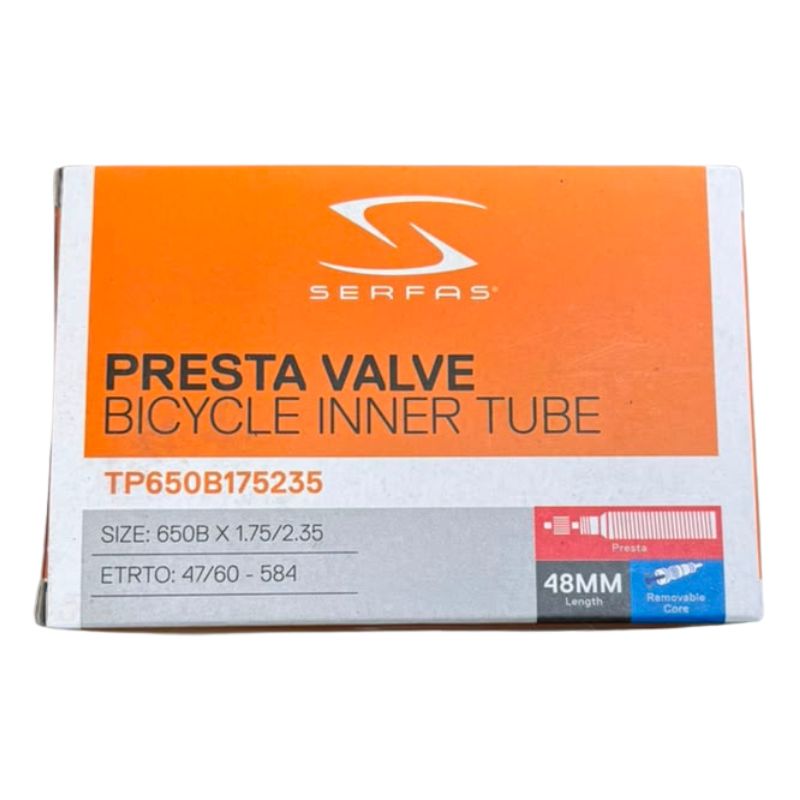 Cámara Serfas 27.5X1.75/2.3 Válvula Presta