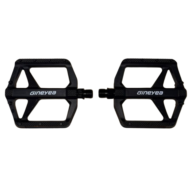 Pedales Gineyea MTB Resina Plataforma Sellado 2DU Negro