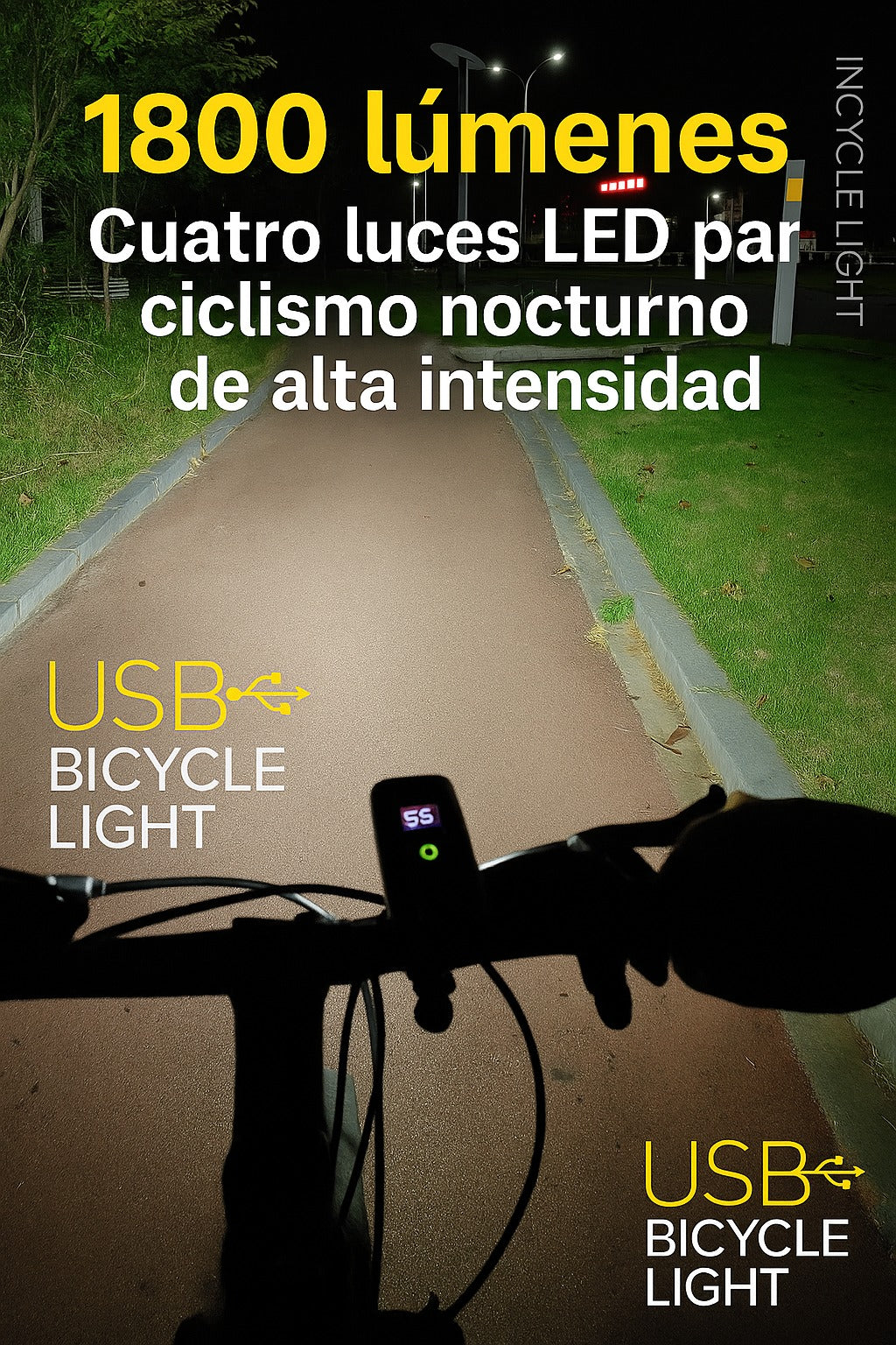 Foco luz frontal 1800 lm