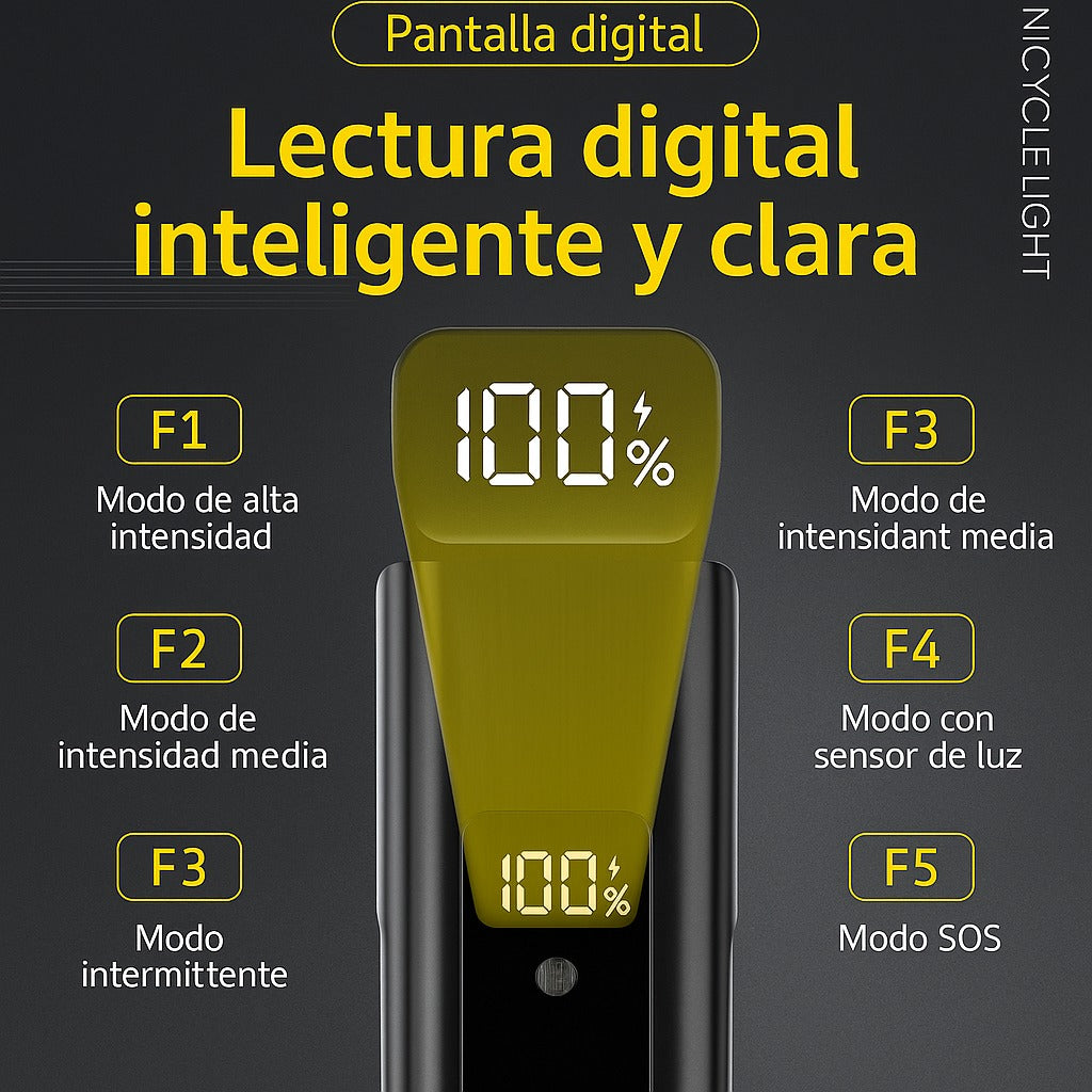 Foco luz frontal 1800 lm